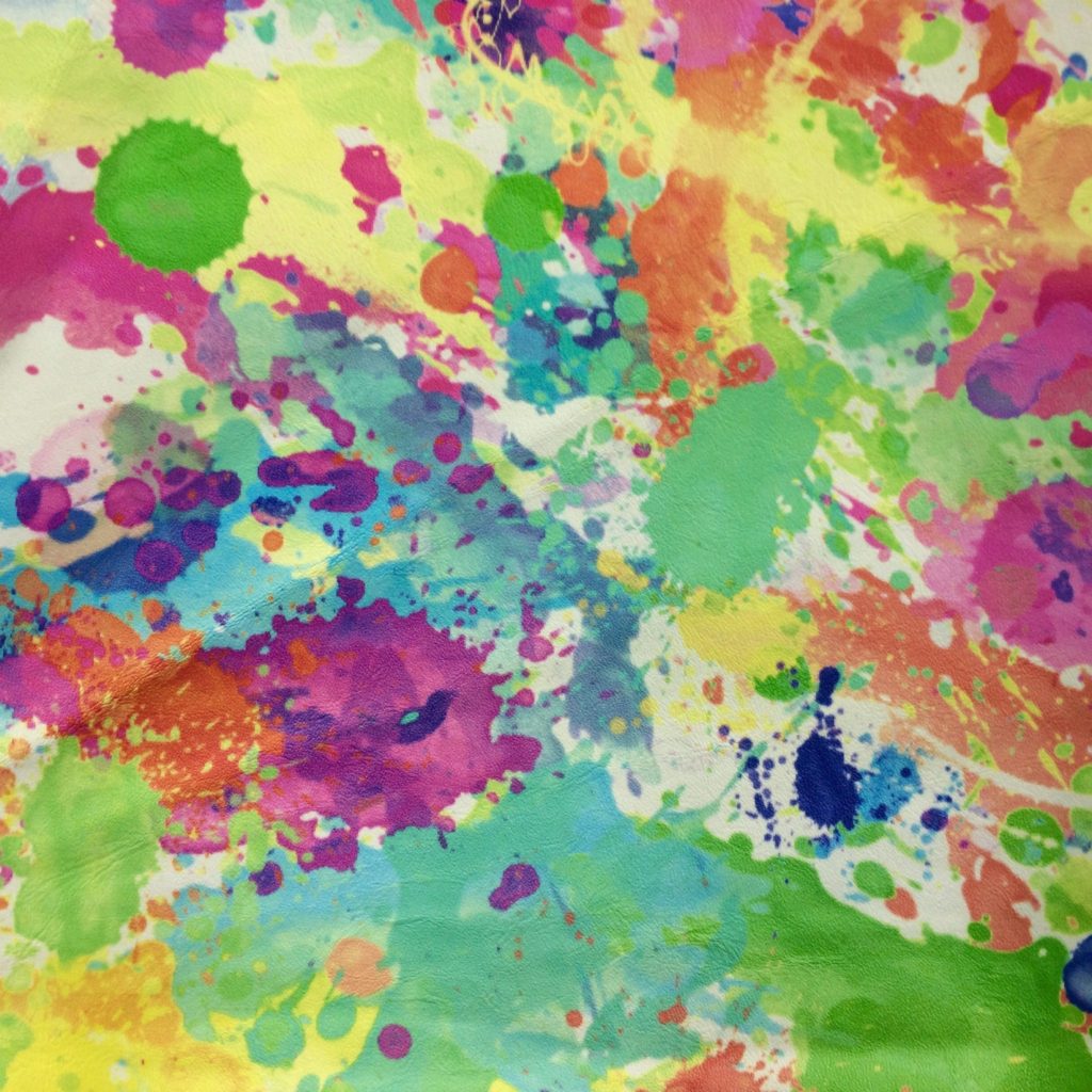 Color Splash on White Lambskin
