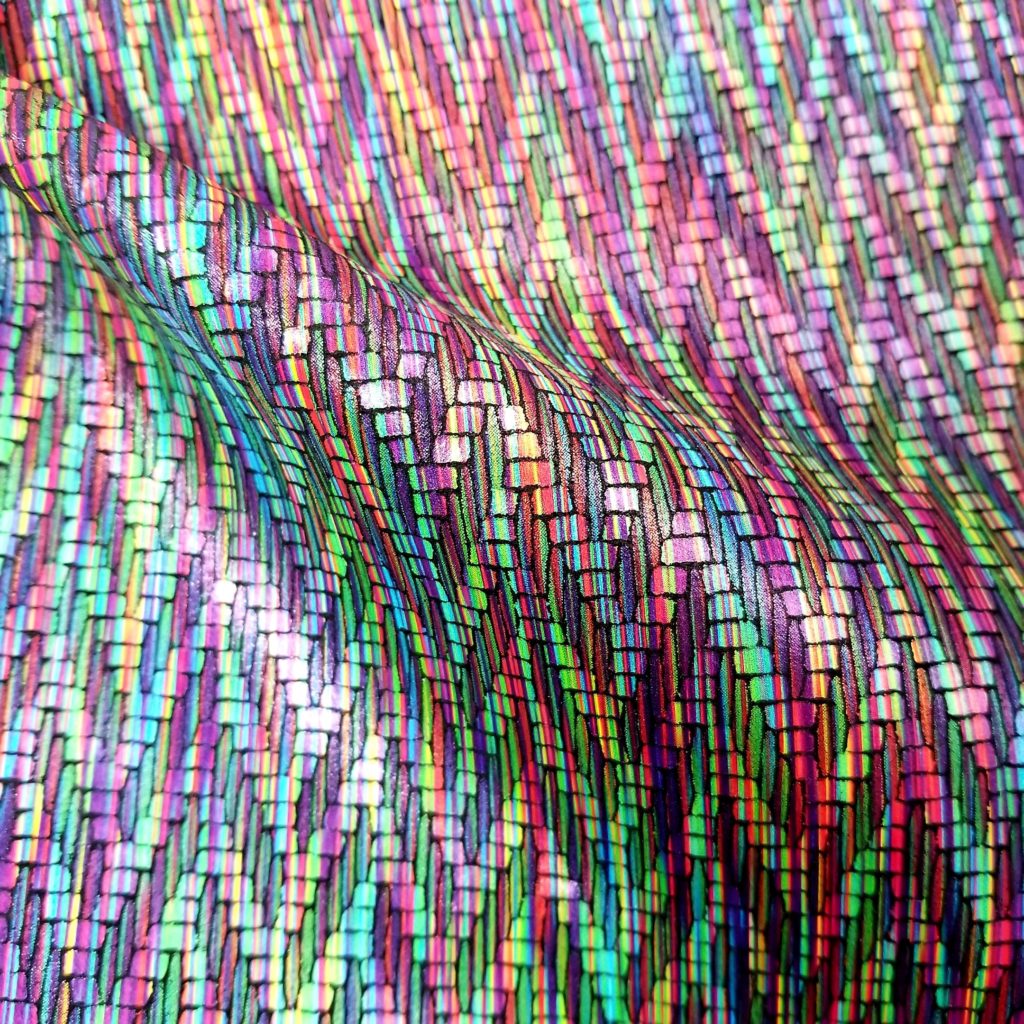 Chevron Multi 4 on Black Suede