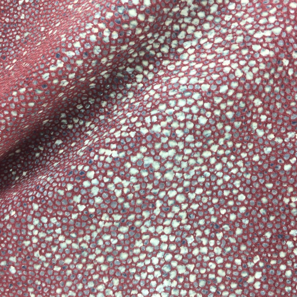 Shagreen Stingray on Burgundy Pig Split