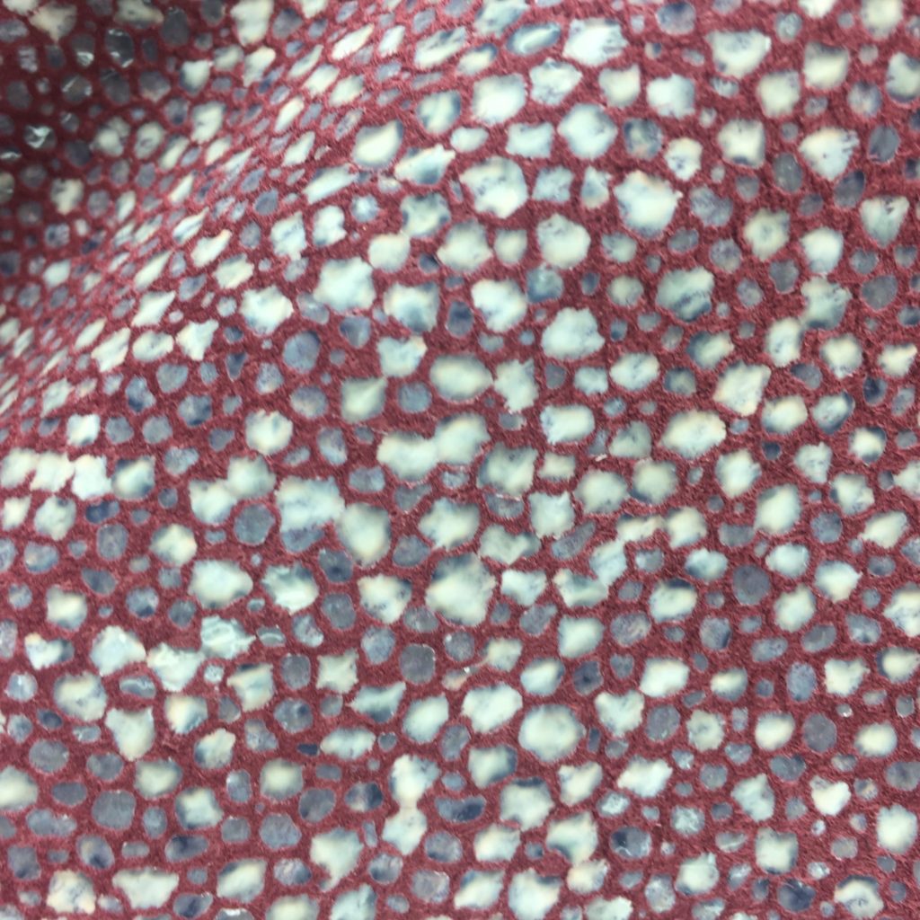 Shagreen Stingray on Burgundy Pig Split