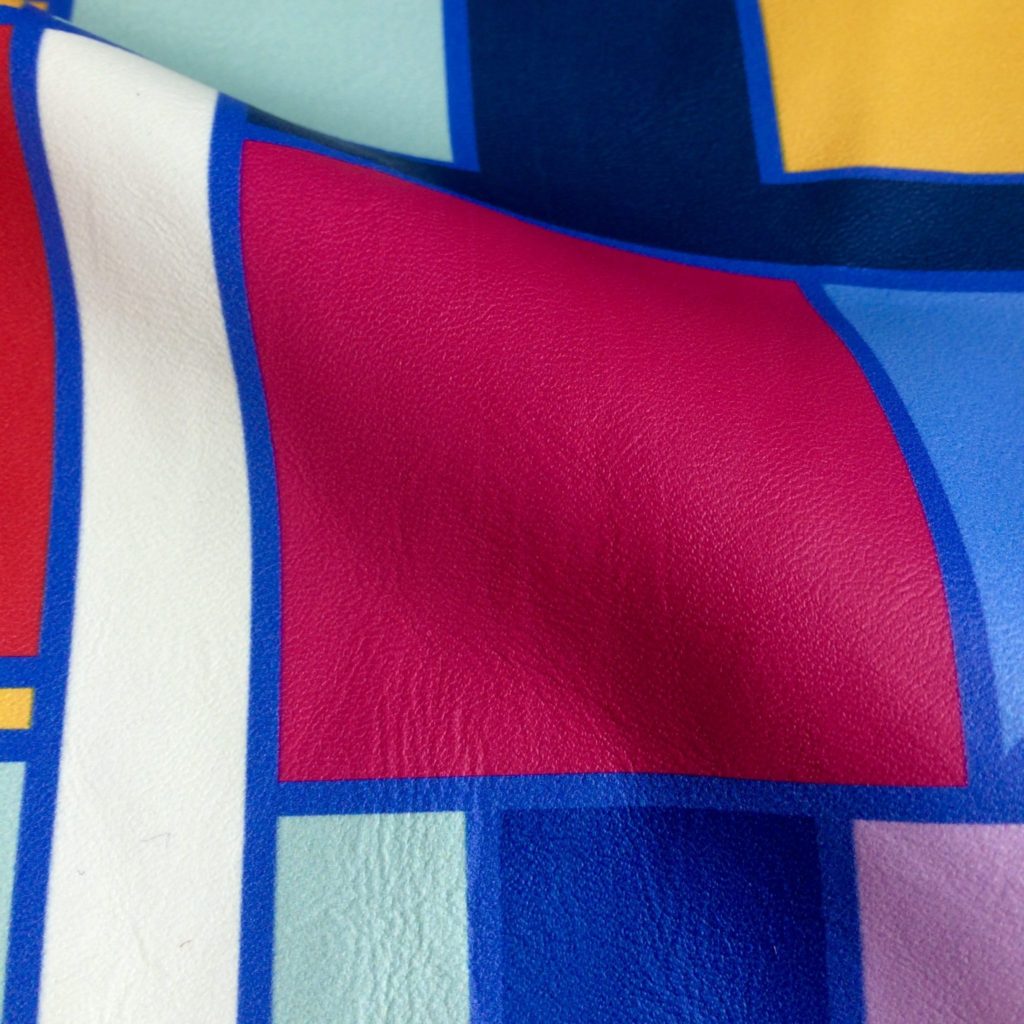 New Pop Abstract on White Lambskin