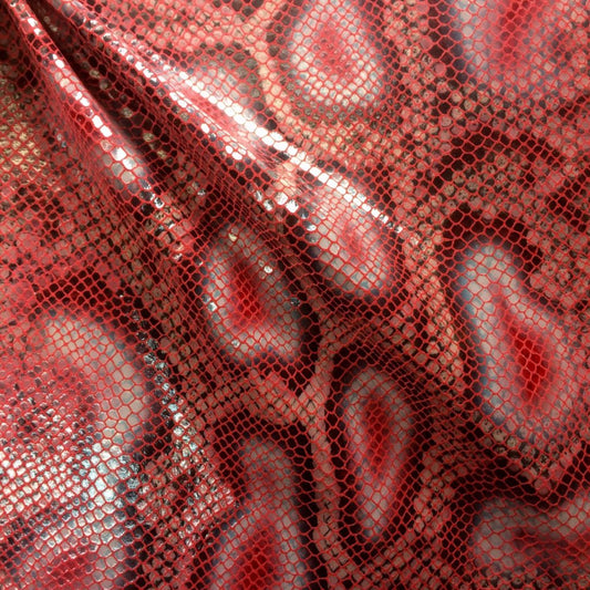 Sand Python on Red Pig Suede