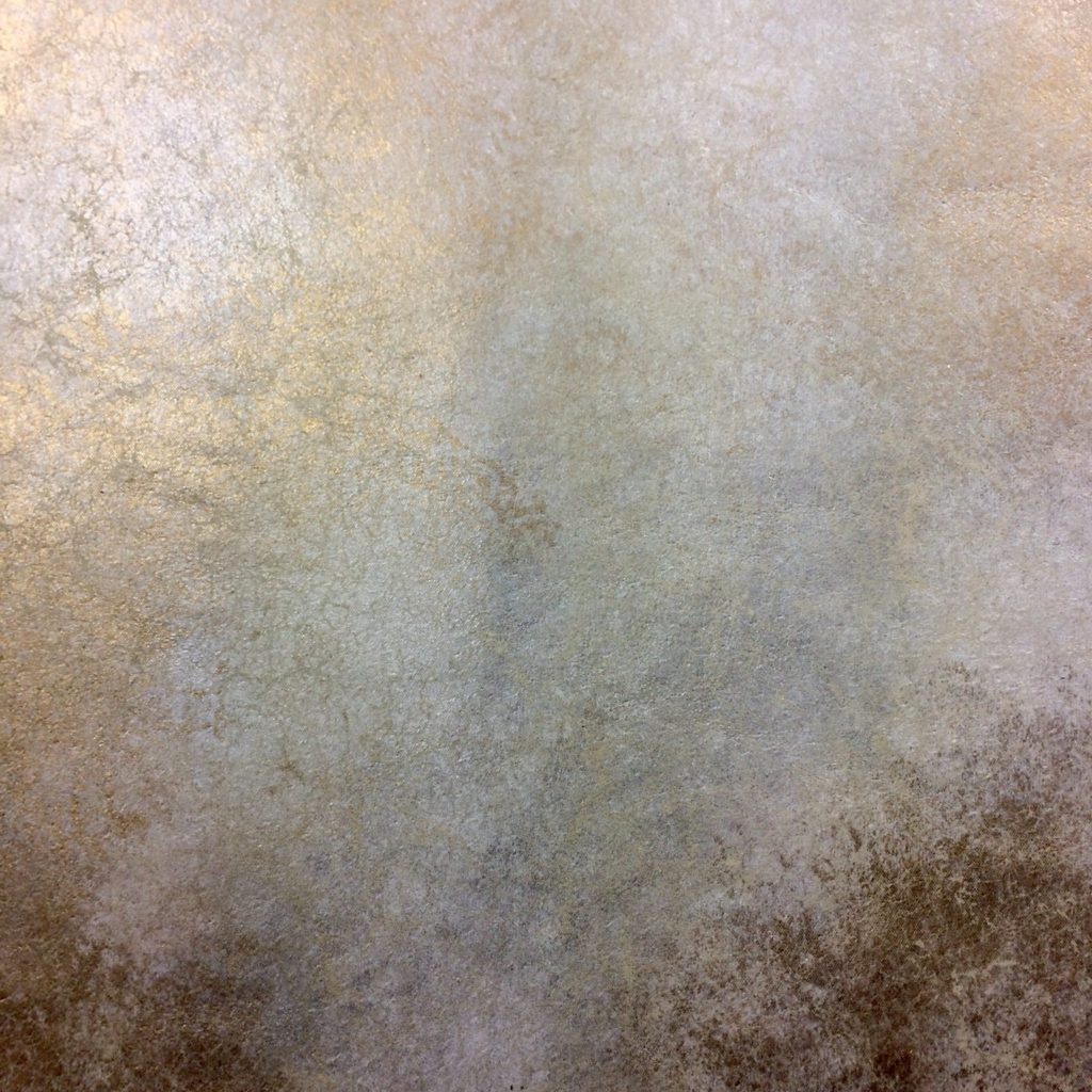 Vintage Blur with Silver and Gold on Eggshell Pig Suede