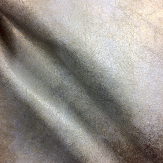 Vintage Blur with Silver and Gold on Eggshell Pig Suede