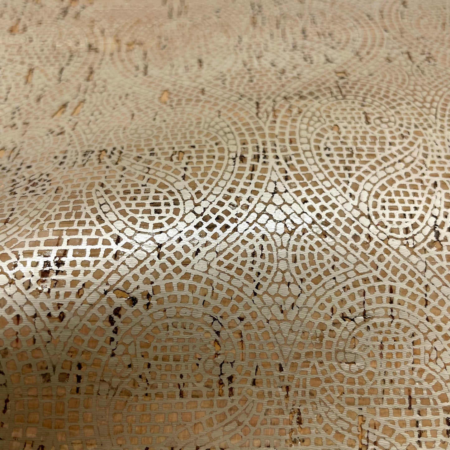 Soft Gold Moroccan Tiles on Natural Cork